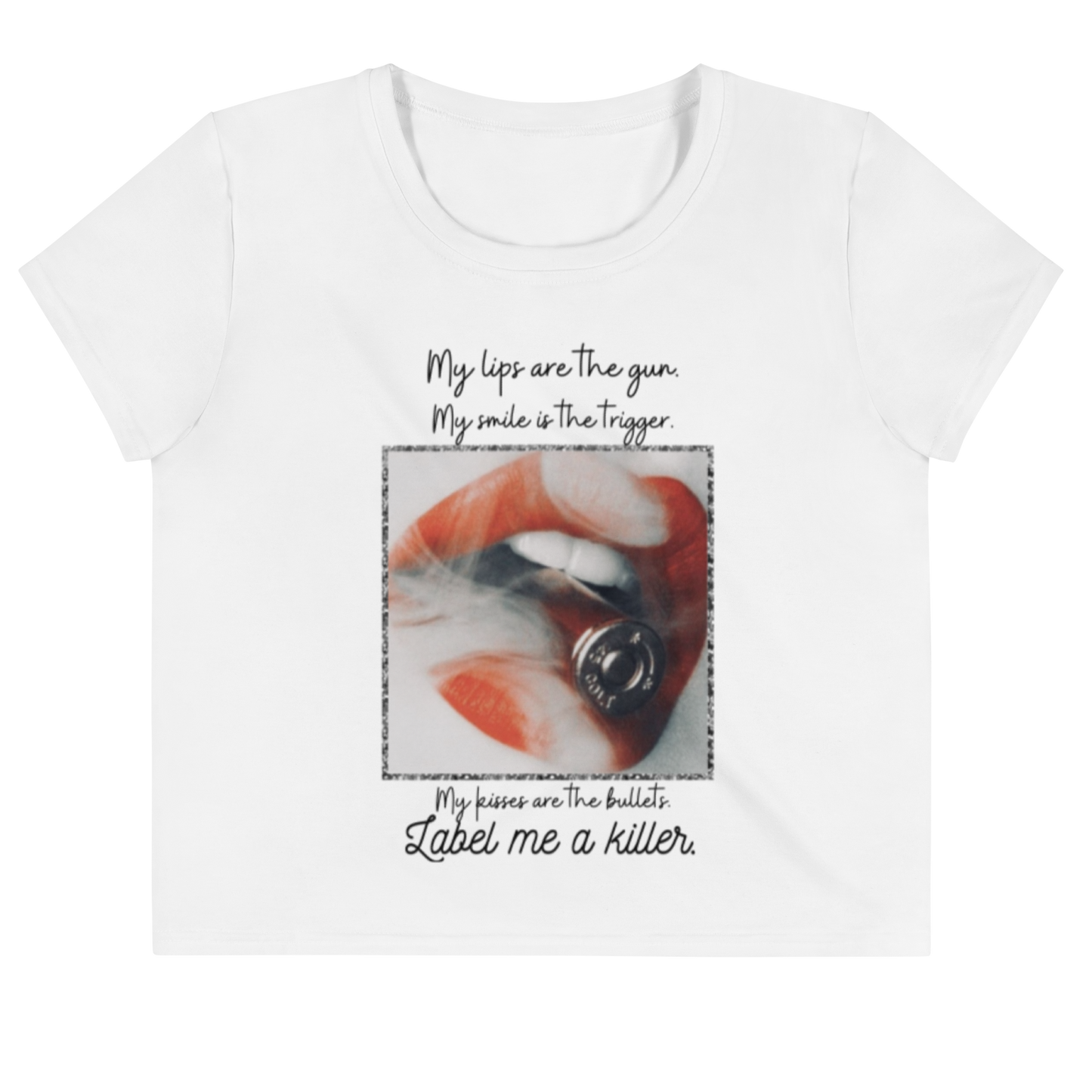 UPC Label Me Crop Tee.