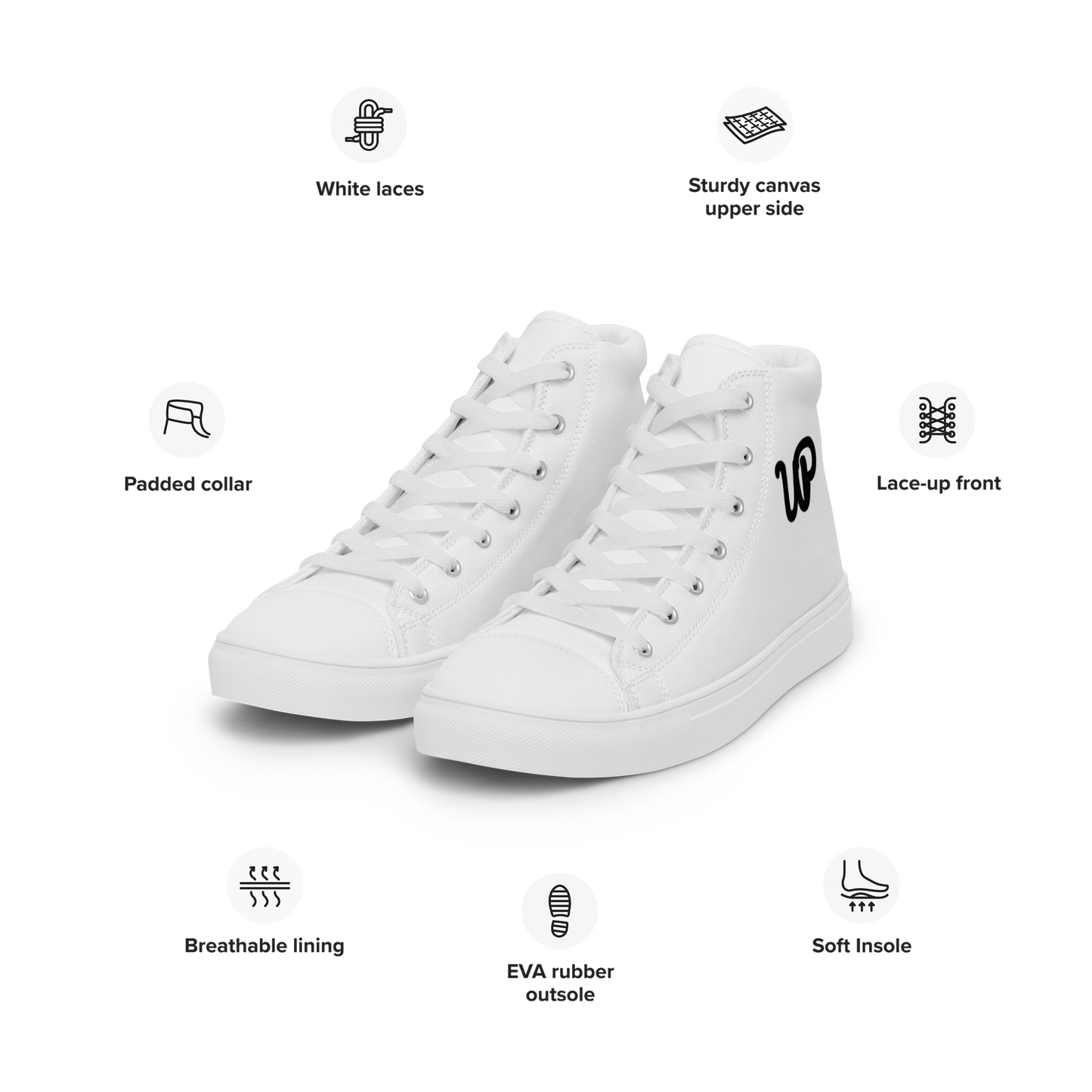 Urban Policy high top canvas shoes.