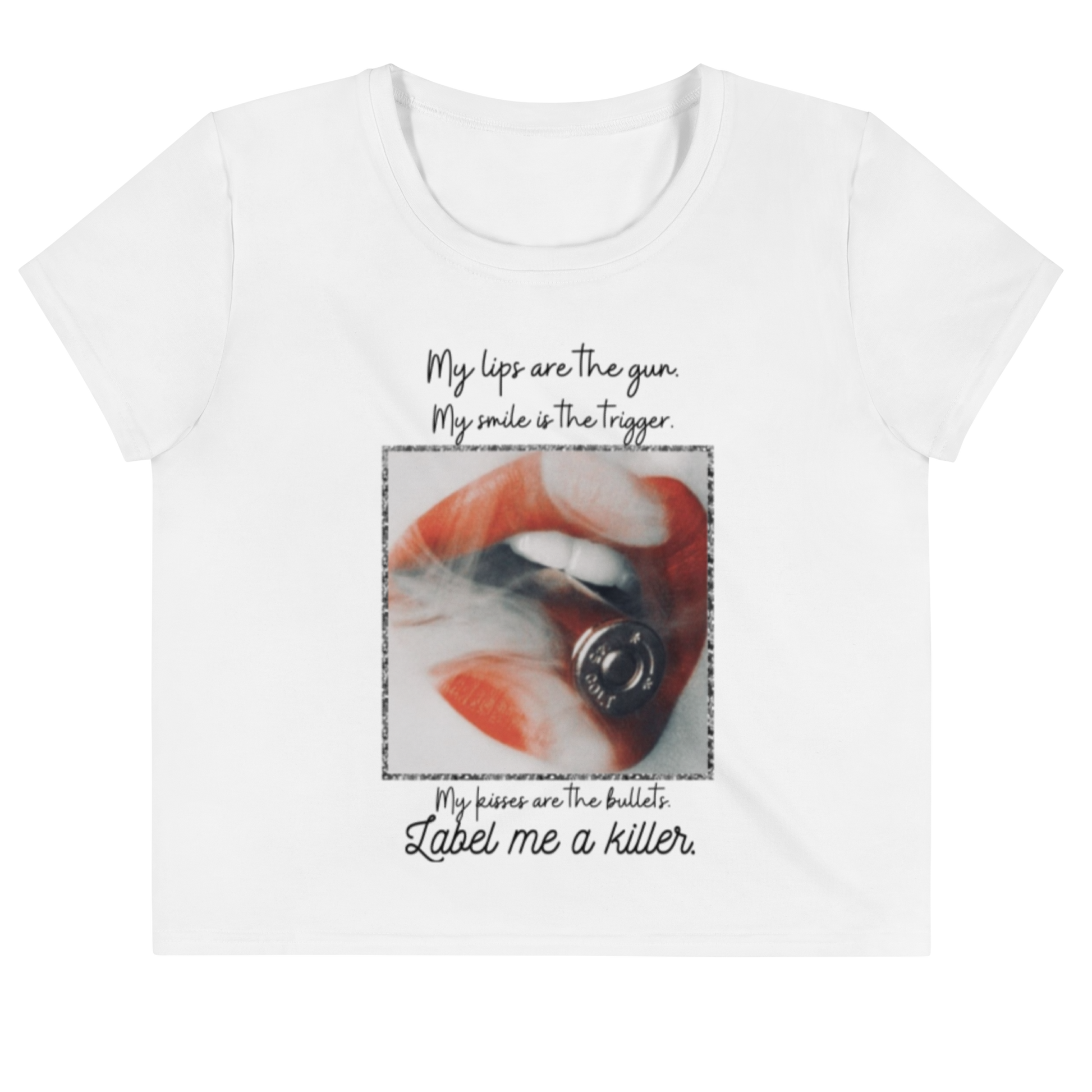 UPC Label Me Crop Tee.